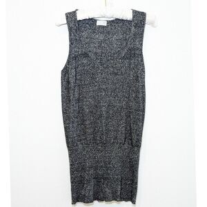 TSE Cashmere & Linen Blended Vest in Dark Grey